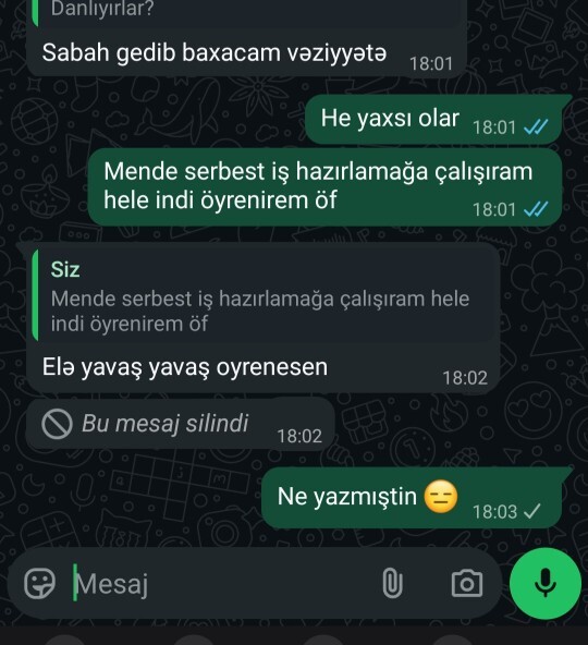 Yazdığı mesajı siz görmeden silen insanlara gıcık olur musunuz?