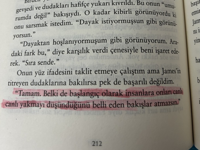 İçinizdeki hissi anlatan bir kitap cümlesi bırakır mısınız?