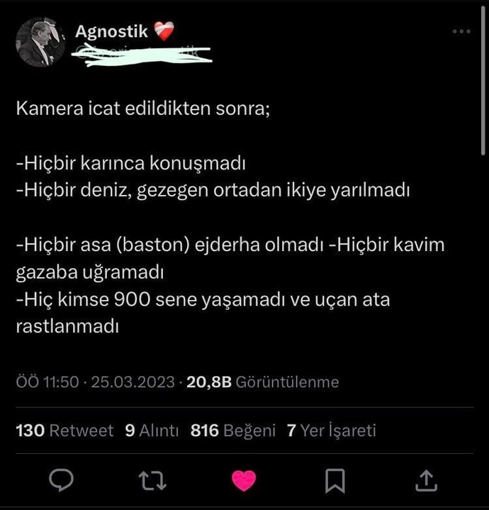 Dini mucizeler kameranın icadından sonra neden hiç olmadı?