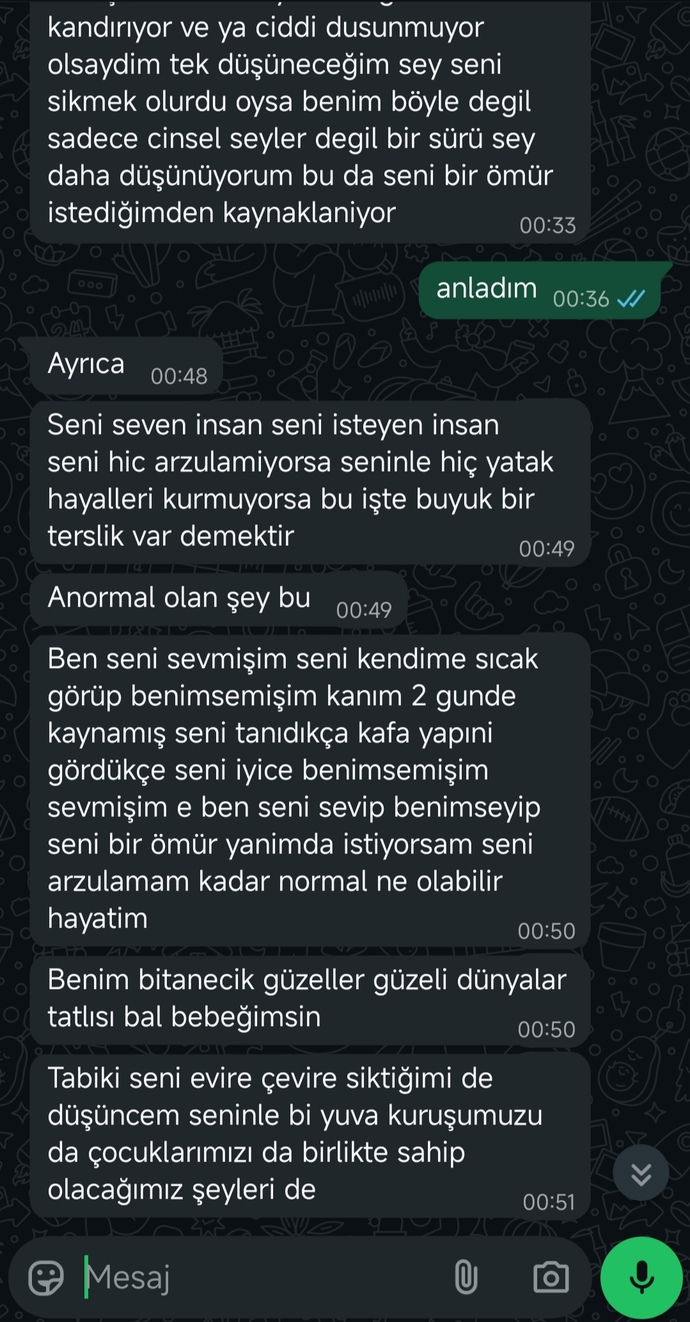 Beni cinsellik için kullanmak istiyor olabilir mi?