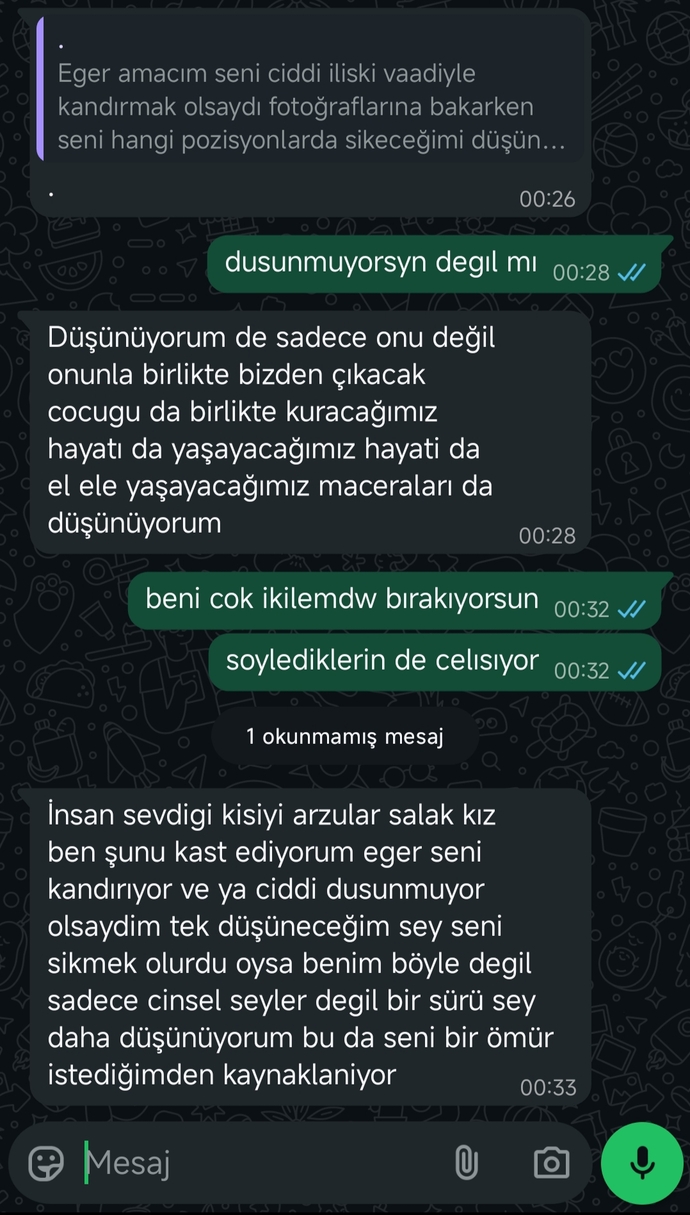 Beni cinsellik için kullanmak istiyor olabilir mi?