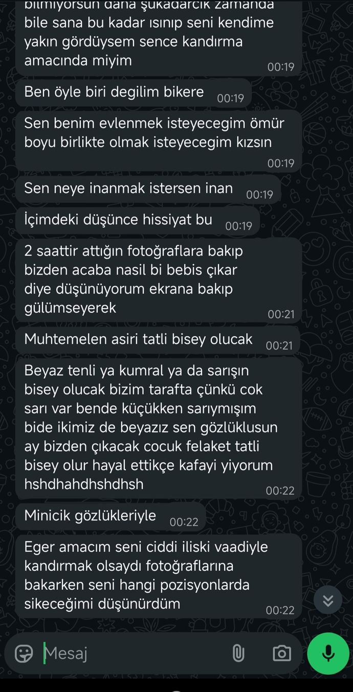 Beni cinsellik için kullanmak istiyor olabilir mi?