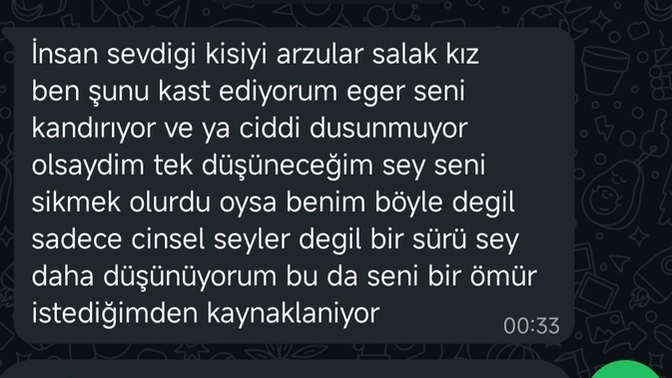 Beni cinsellik için kullanmak istiyor olabilir mi?