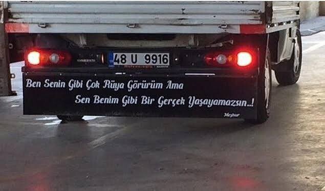 Kamyon arkası sözler sever misiniz?
