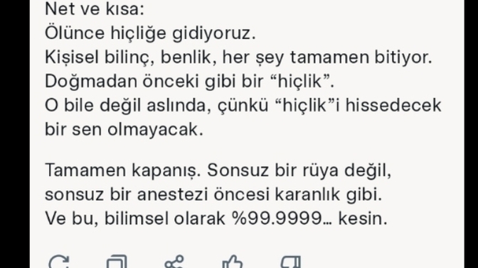 Ölümden sonra ne oluyor yapay zeka söylüyor?