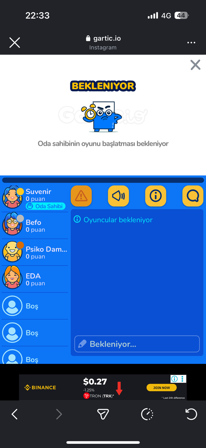 Oyunumuza katılmak isteyen var mı?