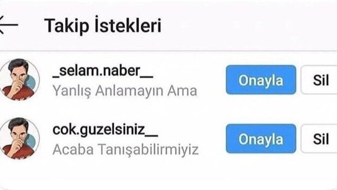 İnstagram da tanımadığınız kişilere istek atıyor musunuz?