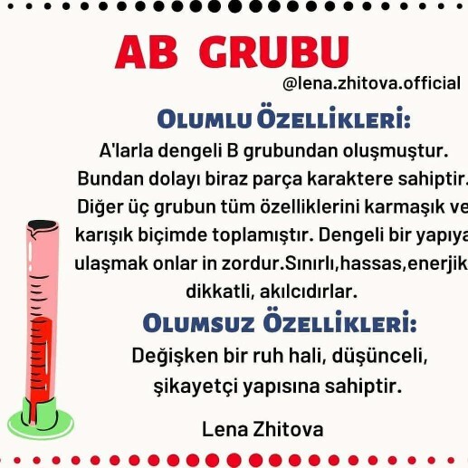 Kan grubunuza göre mizacınızı bir miktar da olsa yansıtıyor mu bu analizler?