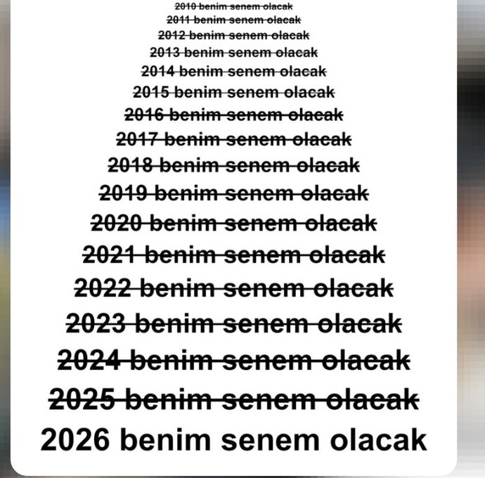 Yeni yıla dair mottonuz ya da  manifestleriniz ne?