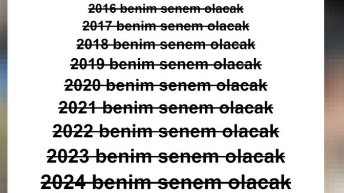 Yeni yıla dair mottonuz ya da  manifestleriniz ne?