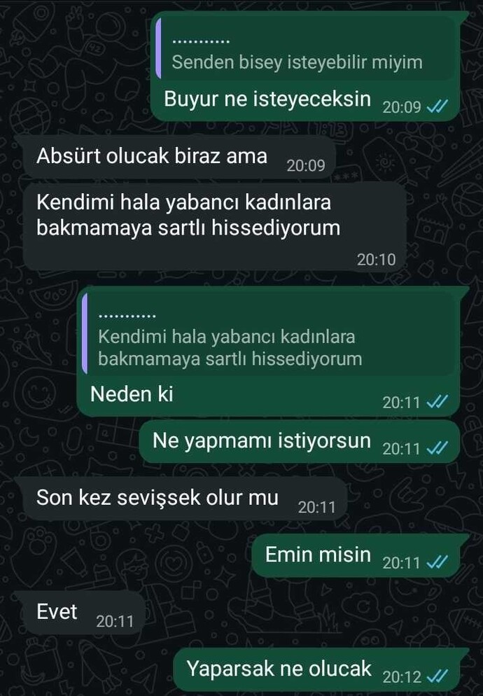 Sevgilinizden ayrılınca bunu teklif etse ilişki için çabalıyor mu dersin, yoksa sapık olduğunumu düşünürsün?