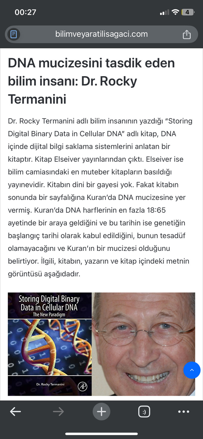 Dna bana evrim yok diyor?