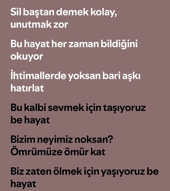 Bu gece ne dinliyorsunuz?