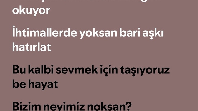 Bu gece ne dinliyorsunuz?