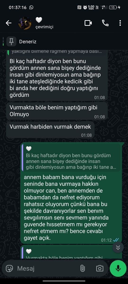 Erkek arkadasım bana vurdu?