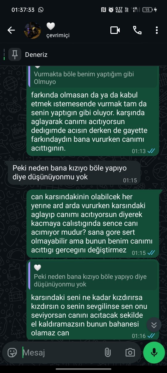 Erkek arkadasım bana vurdu?