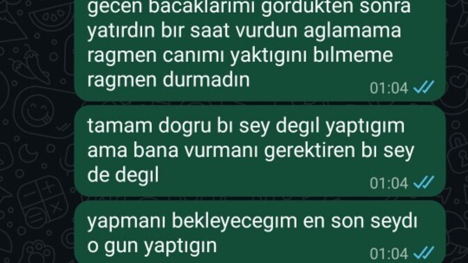 Erkek arkadasım bana vurdu?