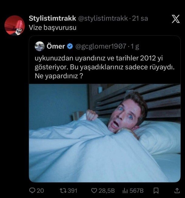 Gözünüzü açtınız ve yıl 2012 naparsınız?