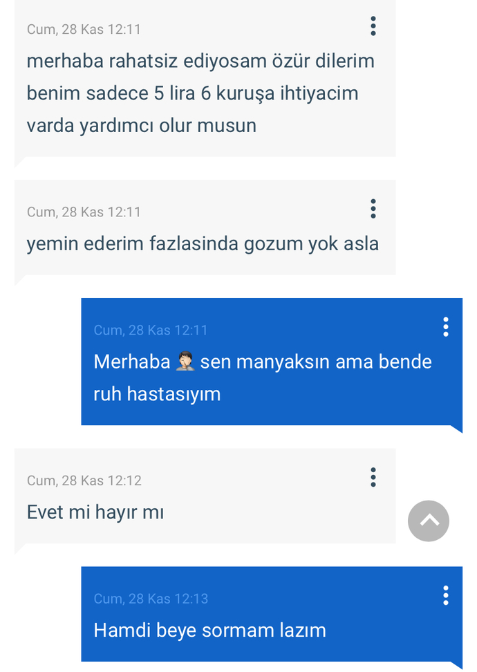 Sizden 5 lira isteseydim atar mıydınız?