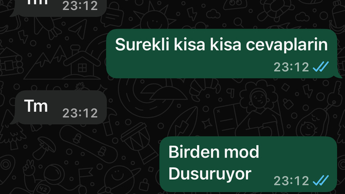 Sevgilimle 2 gundur konusmuyoruz?