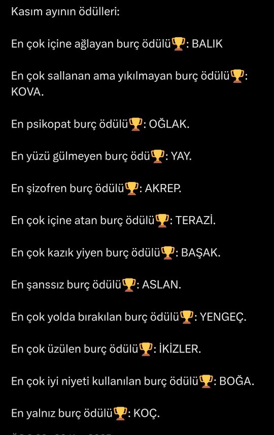 Siz hangi ödüle layık görüldünüz?