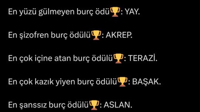 Siz hangi ödüle layık görüldünüz?