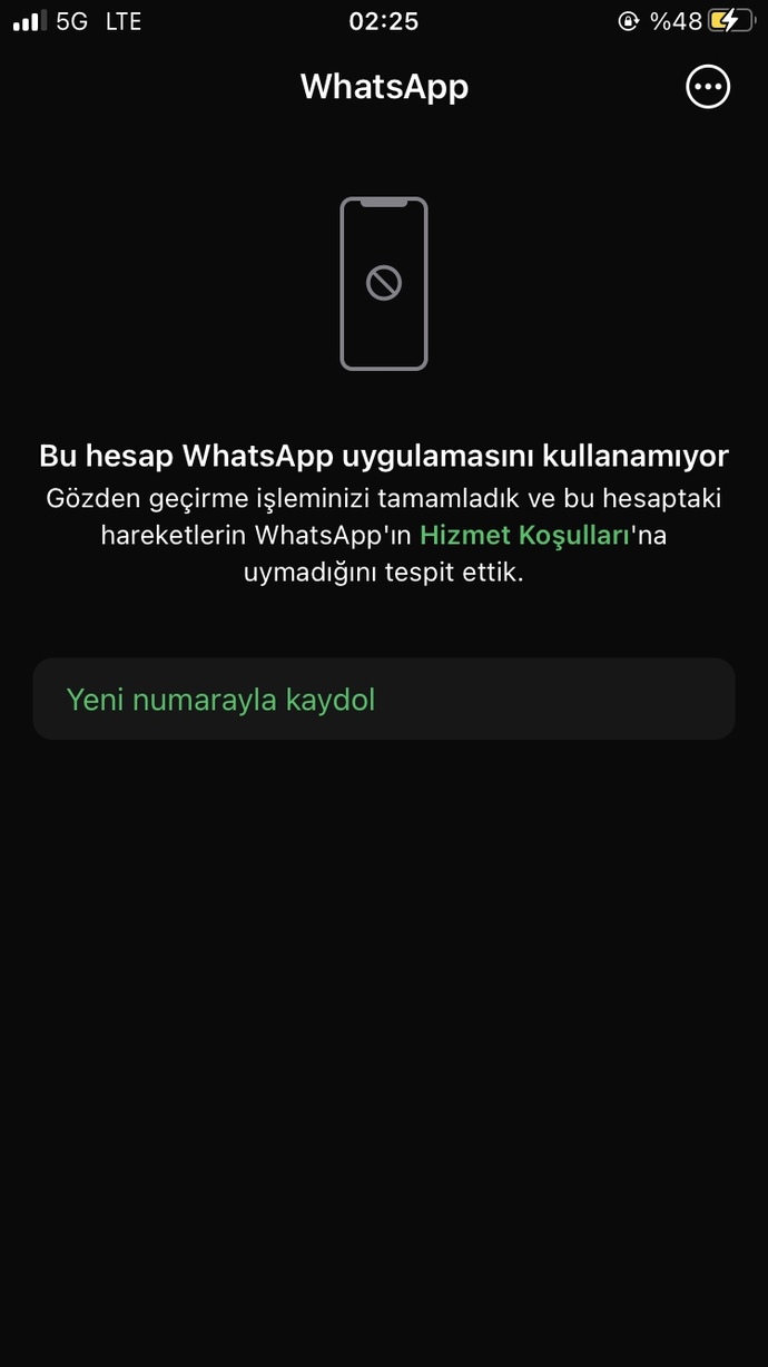 Whatsapa giriş yapamıyorum böyle bir ekran karşıma çıkıyor ne yapmam lazım yardımcı olabilir misiniz?