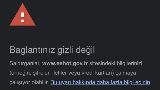 Bağlantınız gizli değil hatası nasıl düzelir? Otobüs saatlerine bakıcam bu çıkıyor ?