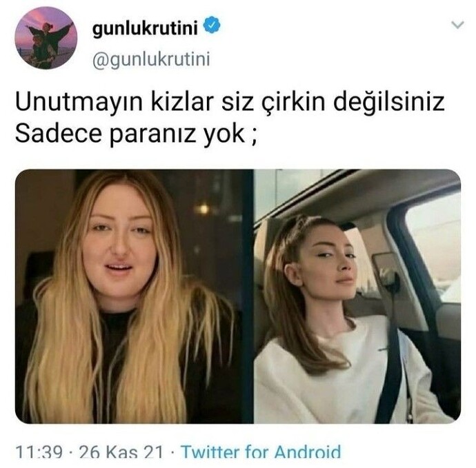 Harbiden çirkin miyiz yoksa fakir mi?