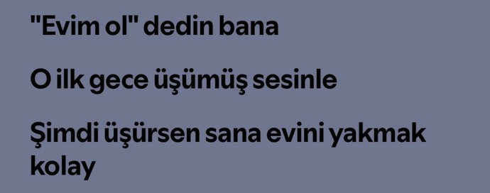 Etkilendiğin bir söz var mı?