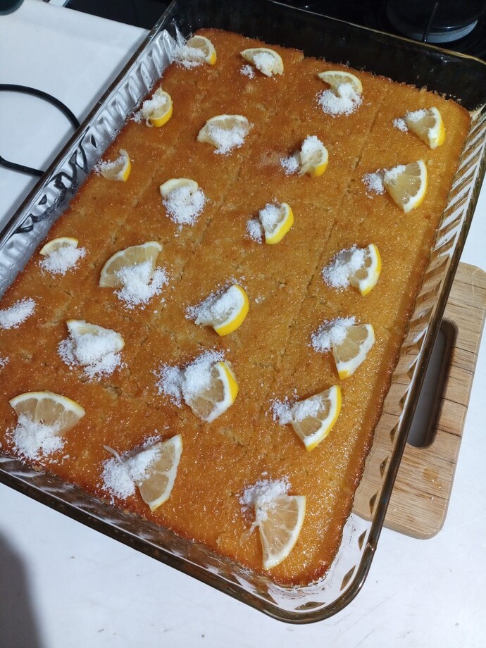 Limonlu revani yaptım, nasıl olmuş 🍋💛?