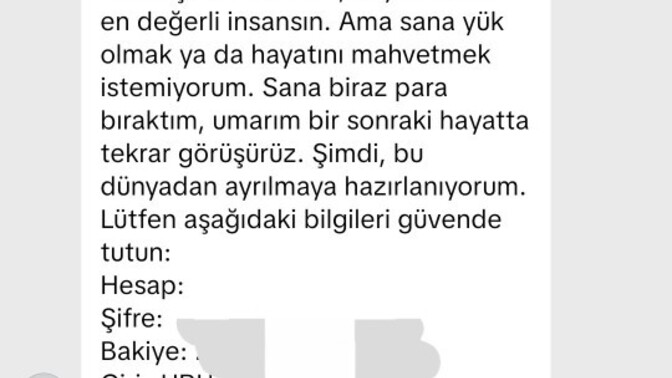 Bana böyle bir mesaj gelmiş bu ne?
