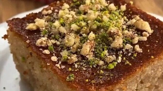 Revani tatlısı yaptım yiyonuz mu?