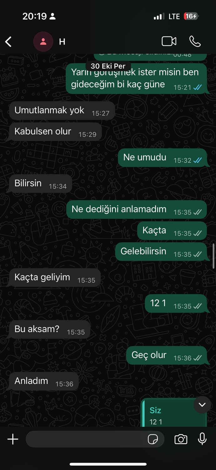 Eski sevgilim için elimden bişey gelmiyor artık yine engelledi😢?