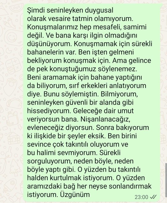 Ayrılık mesajlarımızı okur musunuz?