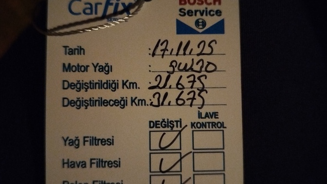 VW km bakımı Bosch car?