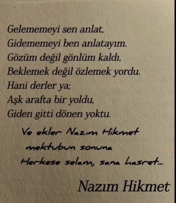 Hasret kaldığınız biri var mı?