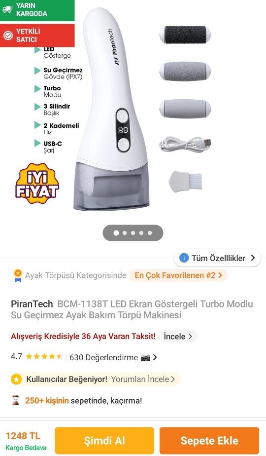 Şarjlı ayak törpüsü kullanıyor musunuz?