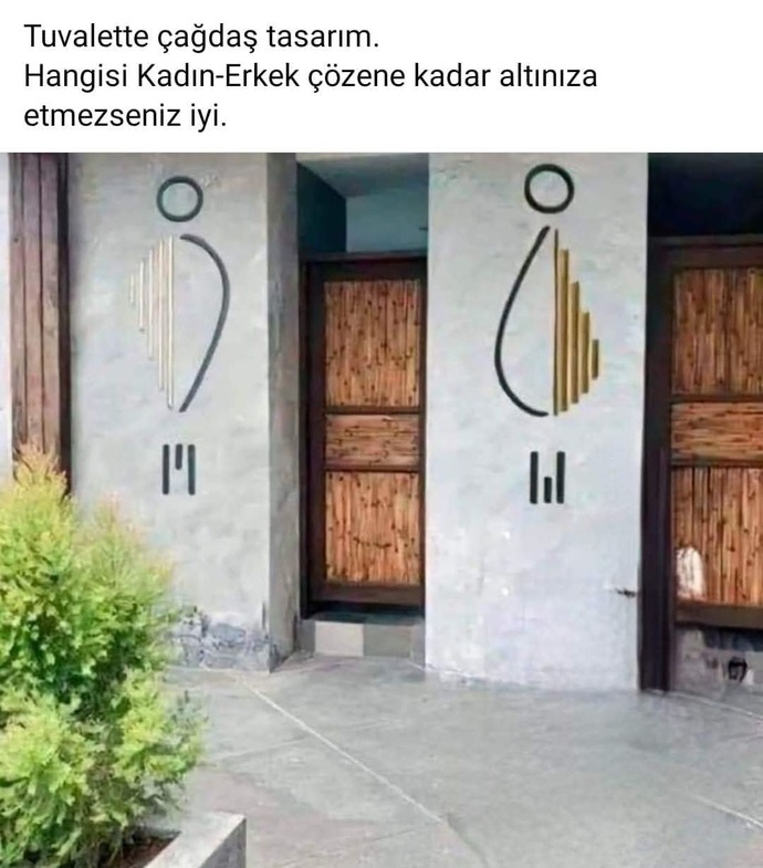 Hiç yanlışlıkla ya da mecburiyetten karşı cins tuvaletine girdiğiniz oldu mu 🫣🫣😝?
