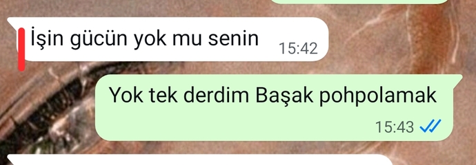 Bu mesaj aklımdan çıkmıyor çok komik değil mi?