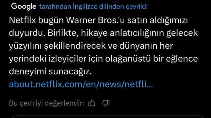 Netflix Satın Almayı Resmen Duyurdu?
