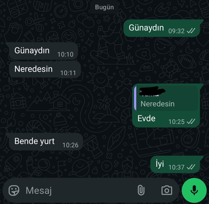 Gün içinde sadece bu kadar konuşuyoruz çok soğuk davranıyor adam akıllı konuşmalı mıyım yoksa bende mi soğuk yapayım?