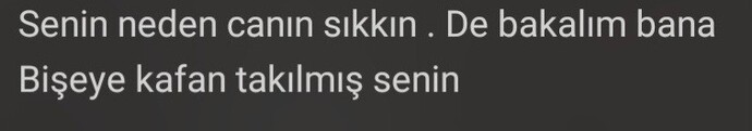 Esimden gelen cevap?