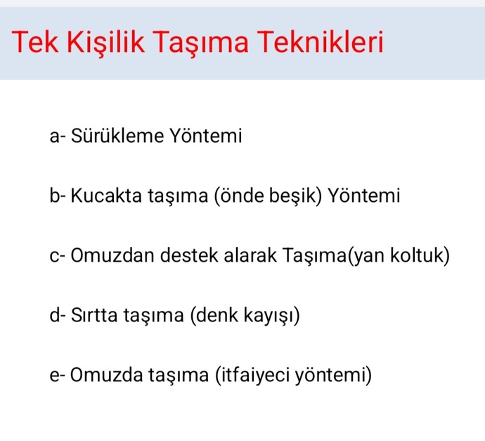 İlk yardımcı biri ehliyet sınavında o konulardan muaf olur mu?