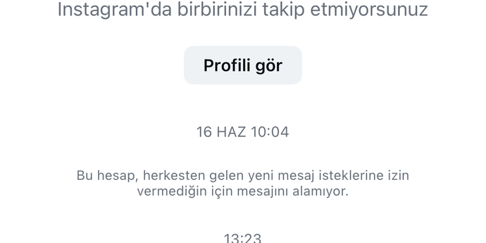 Arkadaşlar instada fotoğraftaki gibi yazınca karşımdaki mesajlarımı benden kaynaklı mı göremiyor?