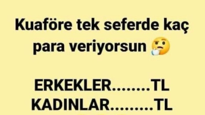 Kuaföre tek seferde ne kadar veriyorsun?