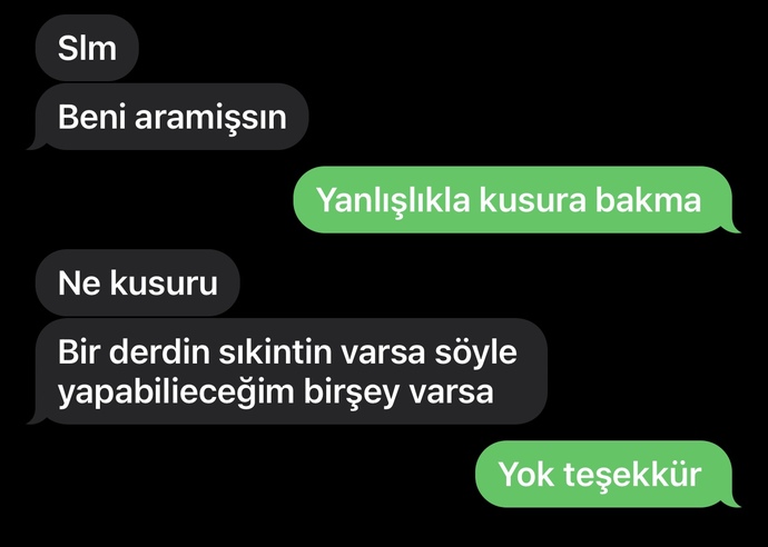 En son aldığınız mesajda ne yazıyordu?