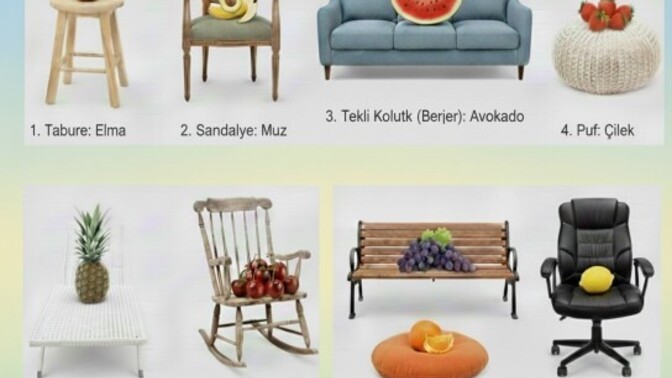 Bu meyvelerden yemek için hangisine oturmak isterdiniz?