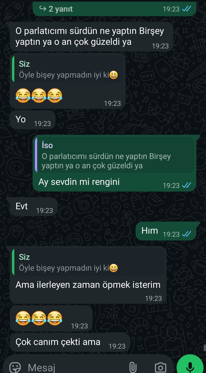İlk buluşmadan sonra bunu diyen erkek?