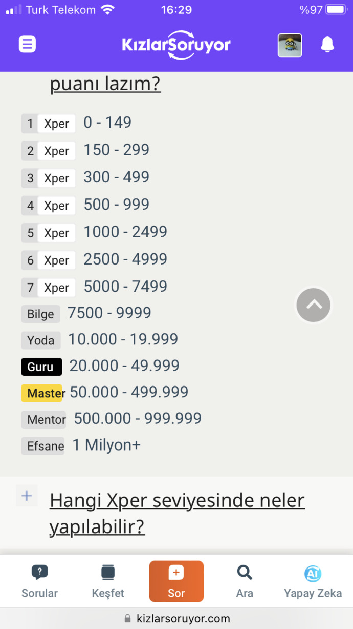 eskiden 11 levele kadar seçenek vardı şimdi master dan sonra 2 seçenek daha var?
